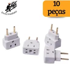 Adaptador de Tomada Ultra Resistente para Secador Air Fryer Benjamin Bivolt 10A e 20A