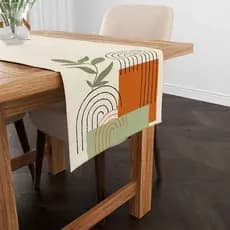 Trilho de Mesa Decorativo Estampa Sofisticada 110x35cm Exclusivo Horizonte Verde