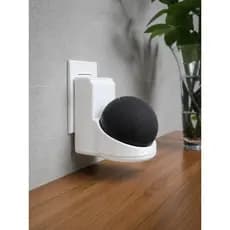 Suporte Para Alexa De Tomada Compativel Com Amazon Echo Dot 4 E 5 Branco