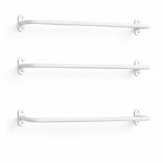 SUPORTE PARA ROUPA DE AÇO REFORÇADO 70CM - 3 PEÇAS BRANCO