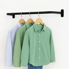 SUPORTE PARA ROUPA DE AÇO REFORÇADO 70CM - PRETO