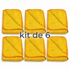 Kit 6 ou 10 Toalhas Microfibra  350GSM 40x60  Limpeza Automotiva Pano Mágico Casa Carros Vidro Tela