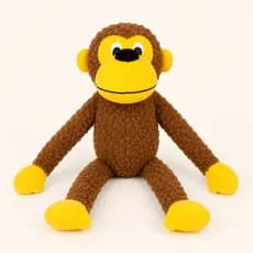 Brinquedo de Pelúcia Macaco com Apito Para Pet olhos Bordados Macaquinho