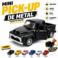 Miniatura Caminhonete Pick Up Metal 12cm Abre Portas Fricção Pull Back Colecionável