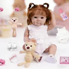Boneca realista renascida 100% silicone, bebe reborn silicone sólido pode ser banhada