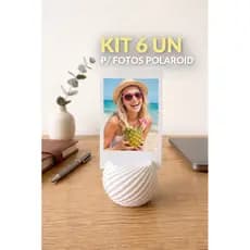 Kit 6un Base Espiral Porta Retrato para Foto Polaroid - Instax - Decoração Mesa Casamento Lembrancinha