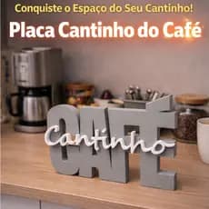 Decoração Cantinho do Café Letreiro Placa Catinho Café Frase Decorativa Cozinha Área Gourmet