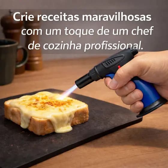 Maçarico Isqueiro Mini Portátil Recarregável Cozinha  Culinário Flambar