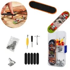 Kit 5 Skate de Dedo Fingerboard Profissional Truck Metal Mini Skate Completo Sk8 de Dedo Brinquedo Radical