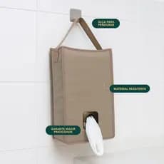 Puxa Saco  Porta Sacolas Moderno De Pendurar Organizador De Sacos E Sacolas Premium - Caqui