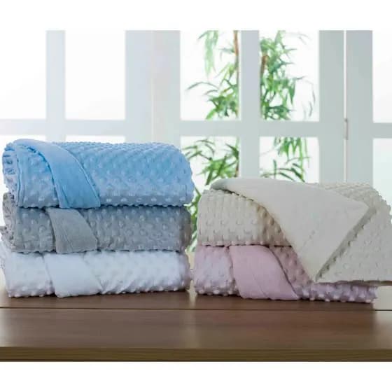 Manta Cobertor Para Bebê Antialérgica 1,00x1,50cm Varias Cores Sweet Baby - Andreza Aenxovais