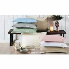Kit Porta Travesseiro Fronha Aba Americana Debrum Percale Matelado 200 fios  - 2 Unidades