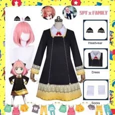 2024 < Spy Family > Fantasia de Cosplay, vestido Anya Fujie, fantasias femininas e femininas, fantasias de Halloween P4W