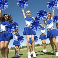 Pompons Torcendo , Líderes De Torcida Para Esquadrãos Esportivos De Jogos , Dança , Festa De Futebol , Vestido