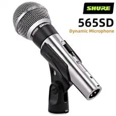 Microfone com fio cardióide de alta fidelidade SHURE 565SD, ensaio familiar/banda/estúdio de casamento/karaokê, microfon