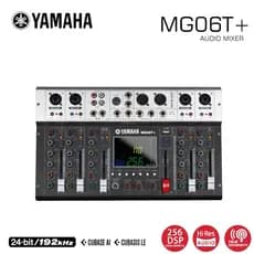 Mixer YAMAHA MG06T + Console de mixagem de efeitos profissionais, 6 canais, + fonte de alimentação fantasma de 48 V, vár