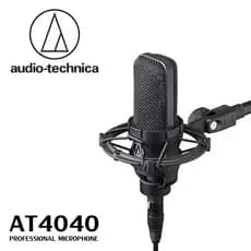 Audio-Technica AT4040 Microfone condensador de gravação apontando cardióide, suprime efetivamente o ruído ambiente, adeq