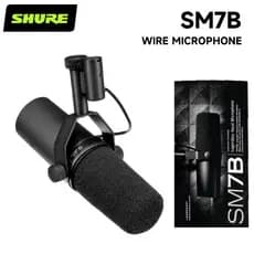 Microfone Vocal SHURE SM7B, microfone profissional dinâmico com fio, capa de sopro integrada, explicação de voz de jogo/