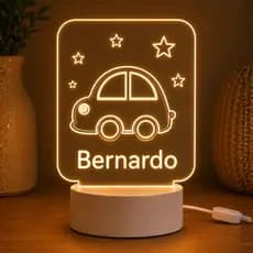 Luminária Personalizada De Mesa Led RGB 3D Carro e Borboleta
