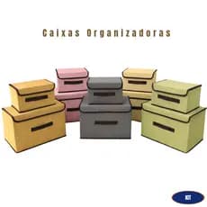 Caixas Armazenamento Organizadora Multiuso Tecido Dobrável Remédio Roupa Objeto Brinquedo