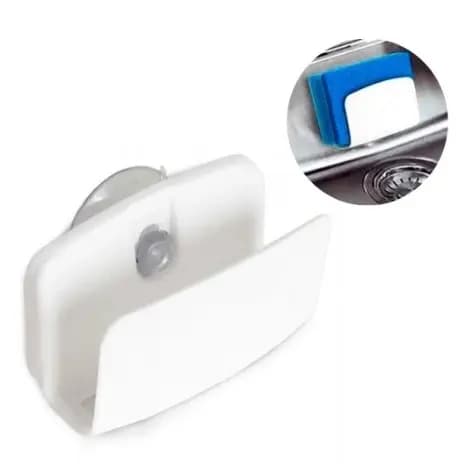 Suporte Porta Esponja para Pia de Cozinha com Ventosa – Organizador de Bucha Compacto e Higiênico