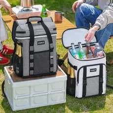 Mochila Térmica 35L para 60 Latas Mantém Frio por 12h para Praia,Camping,Piquenique,Viagens