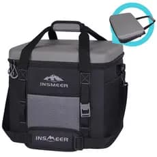 INSMEER Bolsa térmica portátil para 55 latas Caixa térmica com tampa rígida para ,Camping,Piquenique
