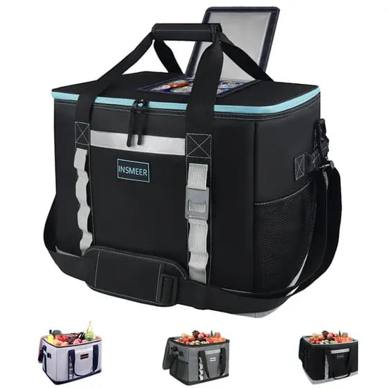 INSMEER Bolsa Térmica 48 L/64 Latas Abertura Superior Cooler Termico Cerveja Caixa Trmica  Praia