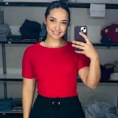 Blusa Blusinha Ribana Gola O com manga Blusa T-shirt Feminina Ribana