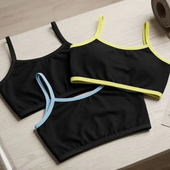 Kit com 3 Top academia ciclismo e dia a dia tops Feminino Cores Aleatoria