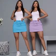 Kit com 2 Saias Cargo Feminina Saia feminina Casual Moda Cargo Clássica Saia Cargo Moletom