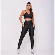 Conjunto Feminino Fitness de Academia ConJunto Esportivo Feminino Calça  Legging e Top