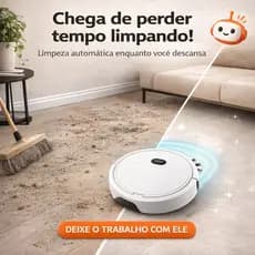 Robô Aspirador de Pó Recarregável 110v Automático com Sensor HEPA Limpeza Inteligente