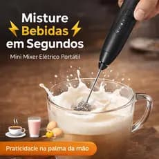 Mini Mixer Elétrico Portátil Bivolt Batedor de Café Cappuccino Espumador de Leite Mixer USB