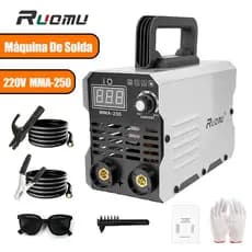 Máquina De Solda Portátil Inversora Profissional com visor digital MMA-250 220V