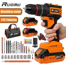 Furadeira parafusadeira portátil​ Brushless 21V 2.0Ah 120N.M parafusadeira elétrica