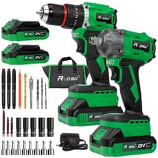Furadeira parafusadeira+chave de impacto Kit 2 Brushless portátil​ furadeira parafusadeira 21V