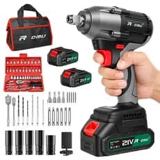 Chave de impacto profissional 21V Brushless 520N.M 2 Bateria