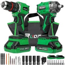Kit 2 furadeira parafusadeira+chave de impacto potente 2 Baterias 2.0Ah 21V furadeira profissional