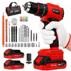 Parafusadeira a bateria profissional​ 21V 120n.m furadeira portátil​ 2 Bateria 2.0AH