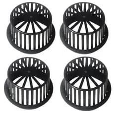 Kit 4 Abacaxi Ralo Anti Entupimento 150mm Plástico para Calhas