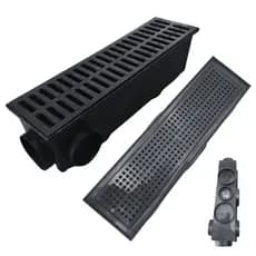 Ralo Preto 15x50 Modular Plástico Piscina Varanda Quintal