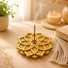 Suporte Porta Incenso Incensário Queimador Vareta Decorativo Moderno Flor de Lótus