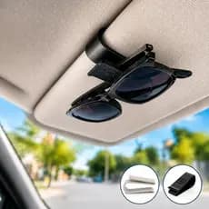 Suporte Porta Óculos Carro Quebra Sol Clip Veicular Organizador Universal Prático Fácil Instalação
