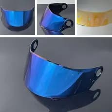 Viseira Capacete Espelhada Anti-Risco Azul  Compatível LS2 FF358 FF396 FW3 GT GT2 HELT STRADA