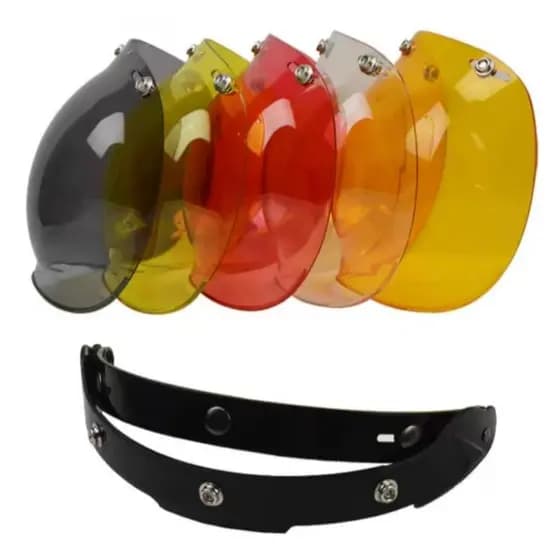 Viseira  Capacete Aberto Custom Etceter Moto Pro Tork Bubble Bolha Com Os Cores