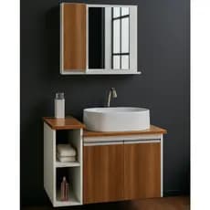 Gabinete Roma Completo com Cuba e Espelho 72cm — Transforme Seu Banheiro Hoje