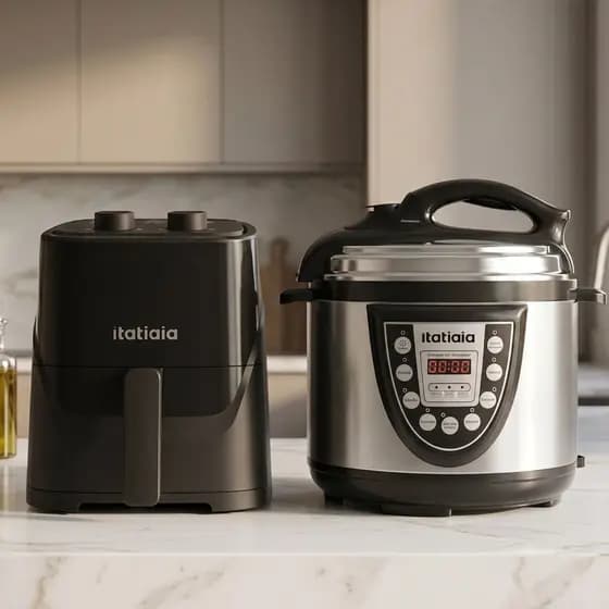 Kit Fritadeira AirFryer 3,5L + Panela de Pressão Elétrica Digital 5L Itatiaia 127V