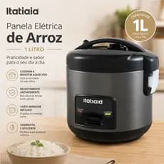 Panela de Arroz Elétrica 5 xícaras 1L 127V e 220V Itatiaia