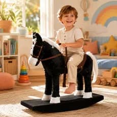 Cavalinho Balanço de Madeira Brinquedo Menina/Menino 2 a 6 anos